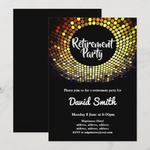 disco, vintage, dance retirement party invite