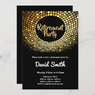 disco, vintage, dance retirement party invite