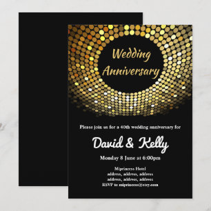 disco, vintage, dance wedding, anniversary invite