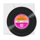 Disco Vinyl Record Pink Orange Stripes Wedding