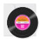 Disco Vinyl Record Pink Orange Stripes Wedding