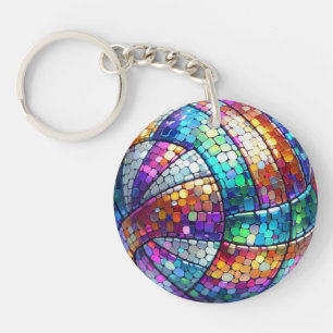 Disco Volleyball Acrylic Keychain