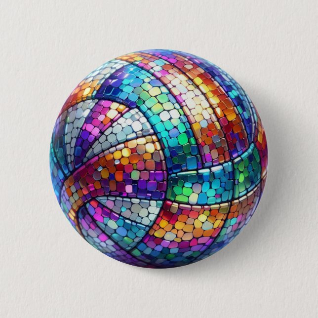 Disco Volleyball Button (Front)