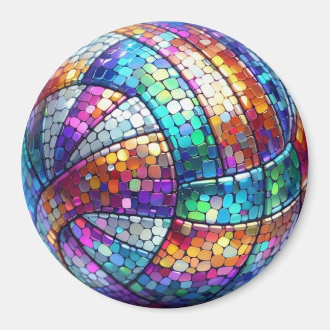 Disco Volleyball Magnet (Front)
