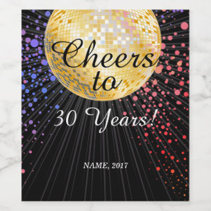 DISCO, WINE LABEL - cheers to years!