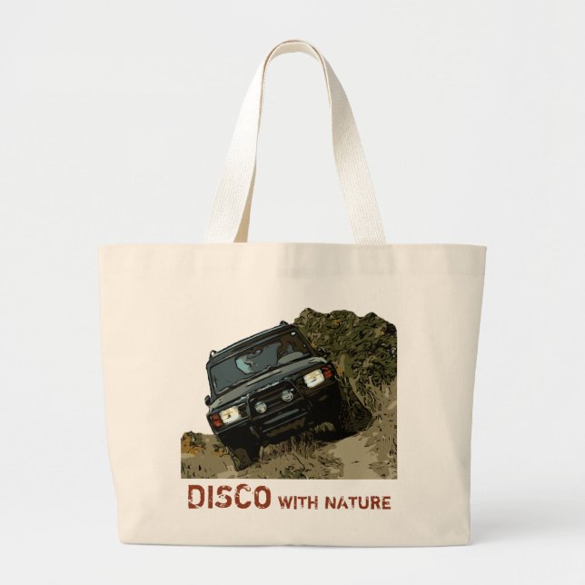 DISCO WITH NATURE LARGE TOTE BAG (Front)