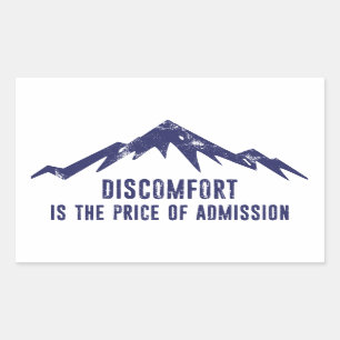 Discomfort Is The Price Of Admission Rectangular Sticker