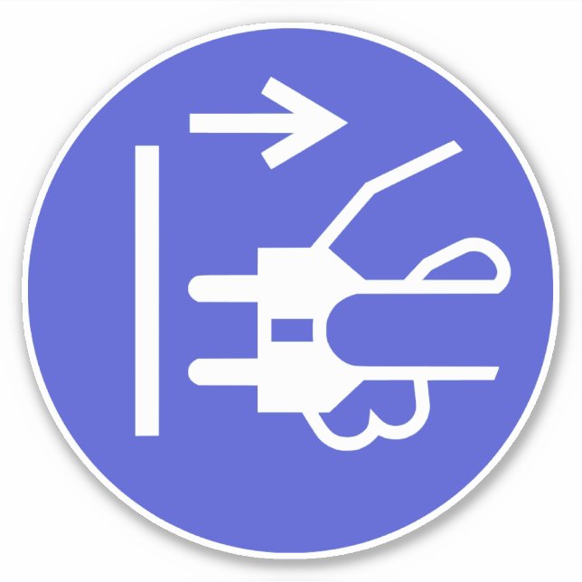 Disconnect Main Plug Label (Front)