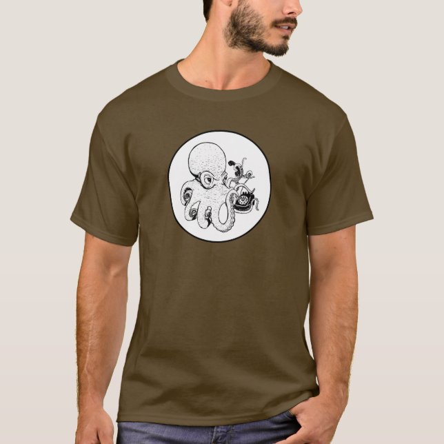 Disconnected - Octopus on the Phone T-Shirt (Front)