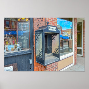 Disconnected Phone Booth, Cripple Creek, Colorado Poster