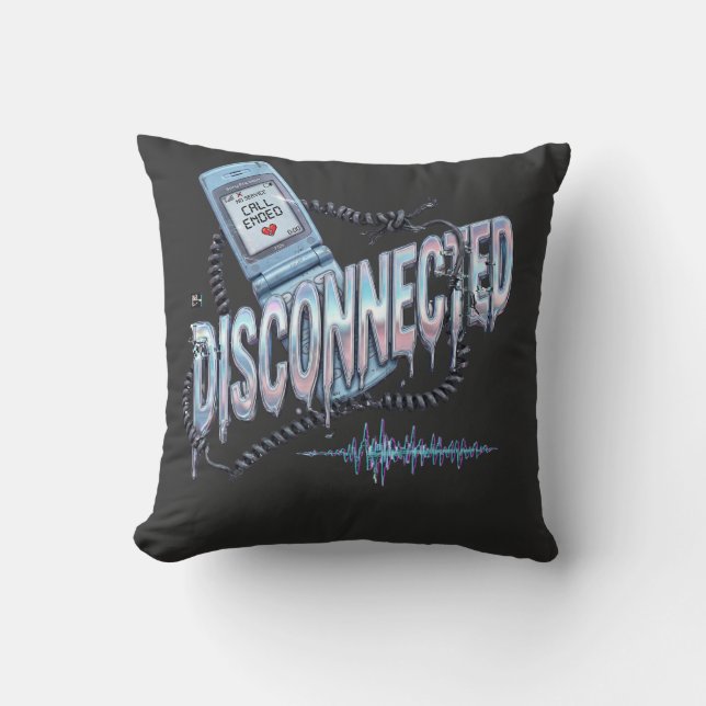Disconnected Y2K Flip Phone Breakup Melancholy Vin Cushion (Front)