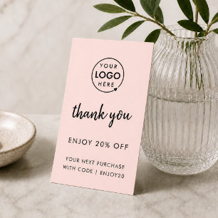 Discount Card Business Thank You Loyalty Pink