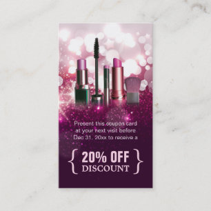 Discount Coupon Makeup Artist Pink Beauty Glitter
