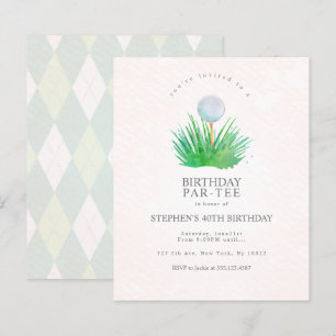 Discount Golf Birthday Party Invitations