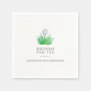 Discount Golf Birthday Party Invitations Napkin