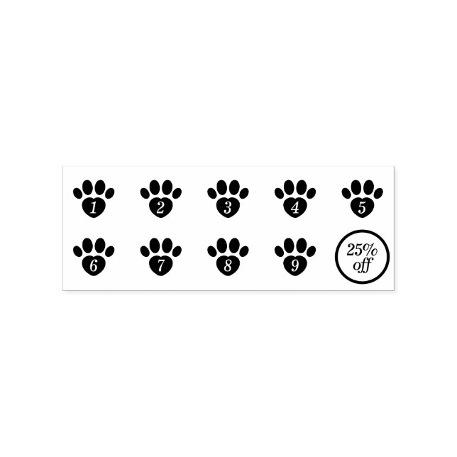 Discount Loyalty Paws for dog walker Rubber Stamp (Imprint)