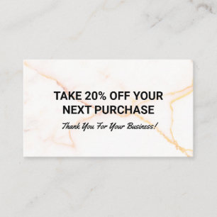 Discount   Marble Business Card