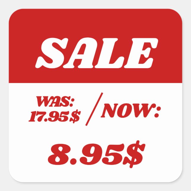 Discount Price Sticker Label (Front)
