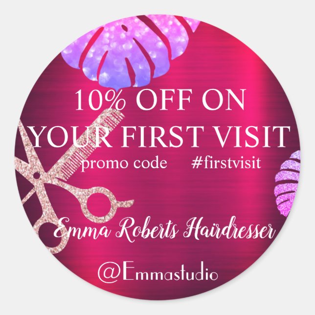 Discount Sale Deal Offer  Classic Round Sticker (Front)