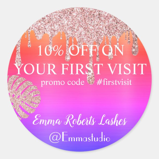 Discount Sale Deal Offer  Classic Round Sticker (Front)