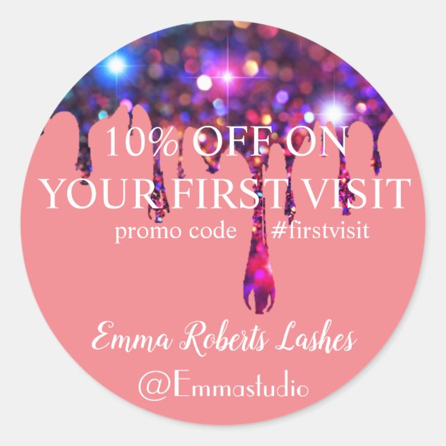 Discount Sale Deal Offer  Classic Round Sticker (Front)