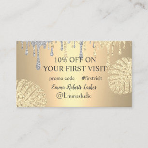 Discount Sale Deal Offer Promo Code First Visit Business Card