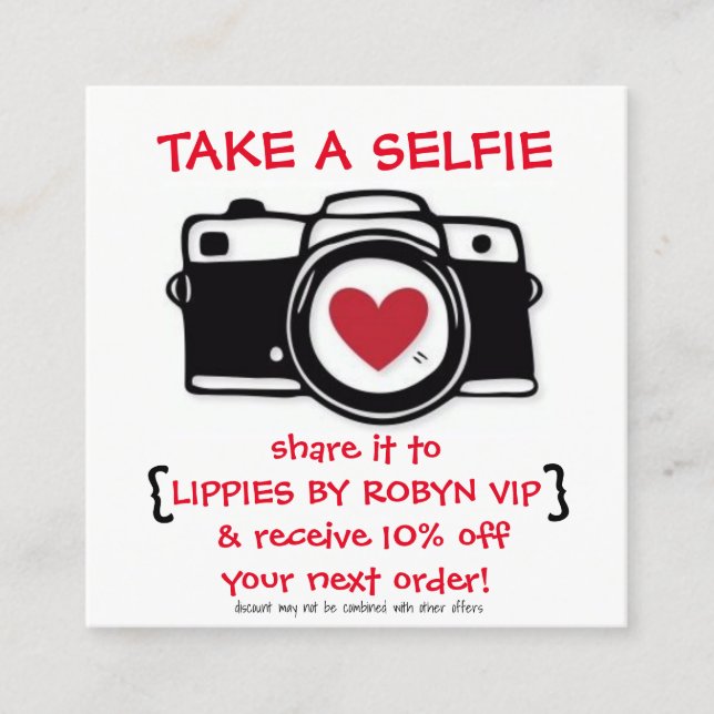 Discount Selfie Card - Photo Card - Discounts (Front)