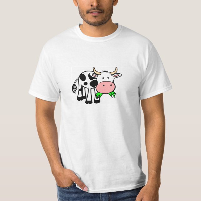 Discount T-shirt white "funny cow" (Front)