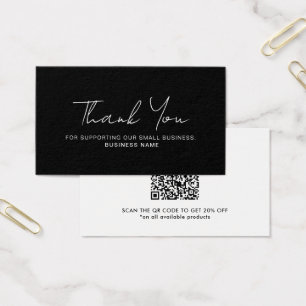 Discount Thank You Business QR Code Card