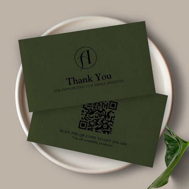 Discount Thank You Business QR Code Card (Creator Uploaded)