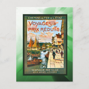 Discount trips to Brittany and Normandy Postcard