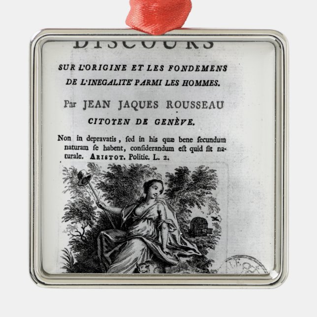 'Discours l'Origine et les Fondements Metal Tree Decoration (Front)