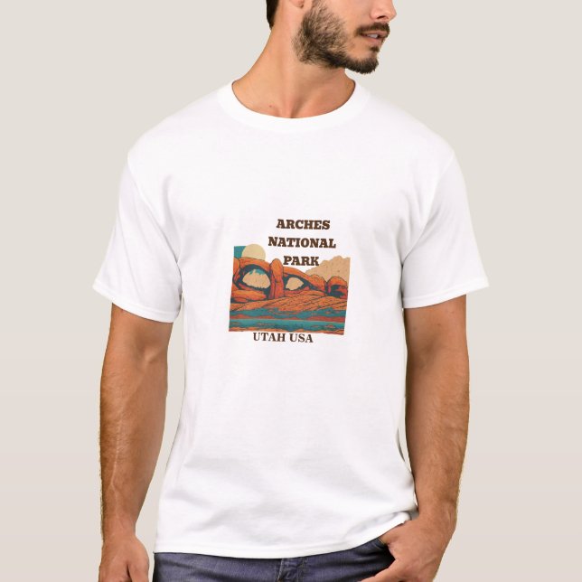 Discover Arches National Park T-Shirt (Front)