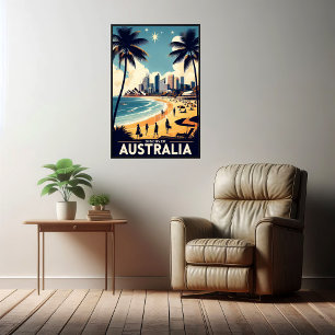 Discover Australia Vintage Travel Poster