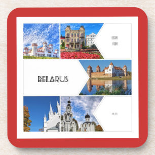Discover Belarus Collage Architecture Coaster