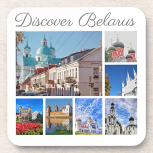 Discover Belarus Collage Architecture Coaster