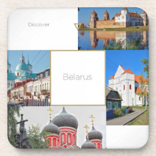 Discover Belarus Collage Architecture Coaster