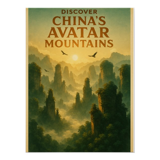 Discover China’s Avatar Mountains Poster (Front)