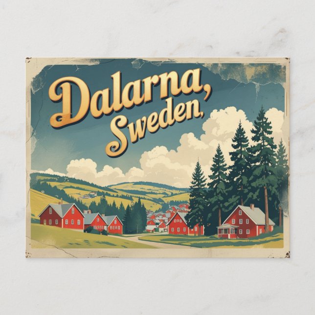 Discover Dlarna Sweden Postcard (Front)