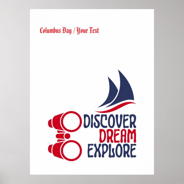 Discover dream explore editable poster (Front)
