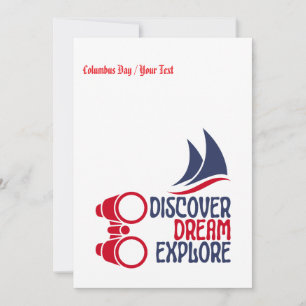 Discover dream explore invitation