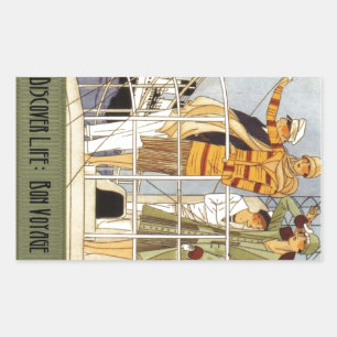Discover Life:  Bon Voyage Rectangular Sticker