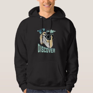 Discover Map Photographer Picture Shot Photography Hoodie