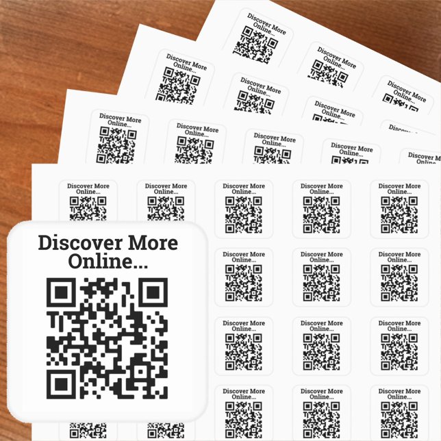 Discover More Online QR Code Design Square Sticker (Creator Uploaded)