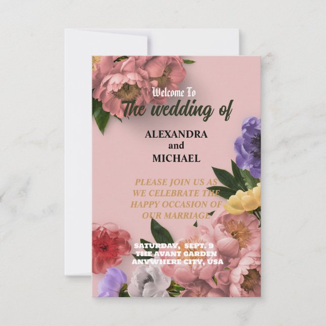 Discover Our Exquisite Wedding card (Front)