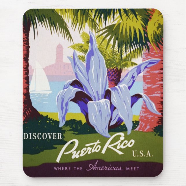 Discover Puerto Rico Mouse Mat (Front)