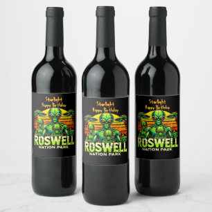 Discover Roswell’s UFO Hotspot Today! Wine Label