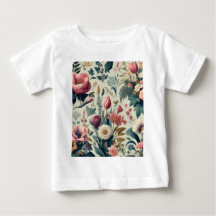 Discover Stunning Spring Floral Botanical Pattern Baby T-Shirt