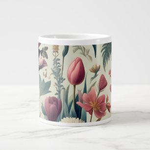 Discover Stunning Spring Floral Botanical Pattern Large Coffee Mug