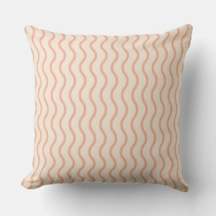 Discover Tan Wavy Patterns on a Cream back Cushion